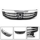 Accord 2011-2012 Honda New Front Upper Bumper Hood Black Chrome Grill Replacement Grille Generic