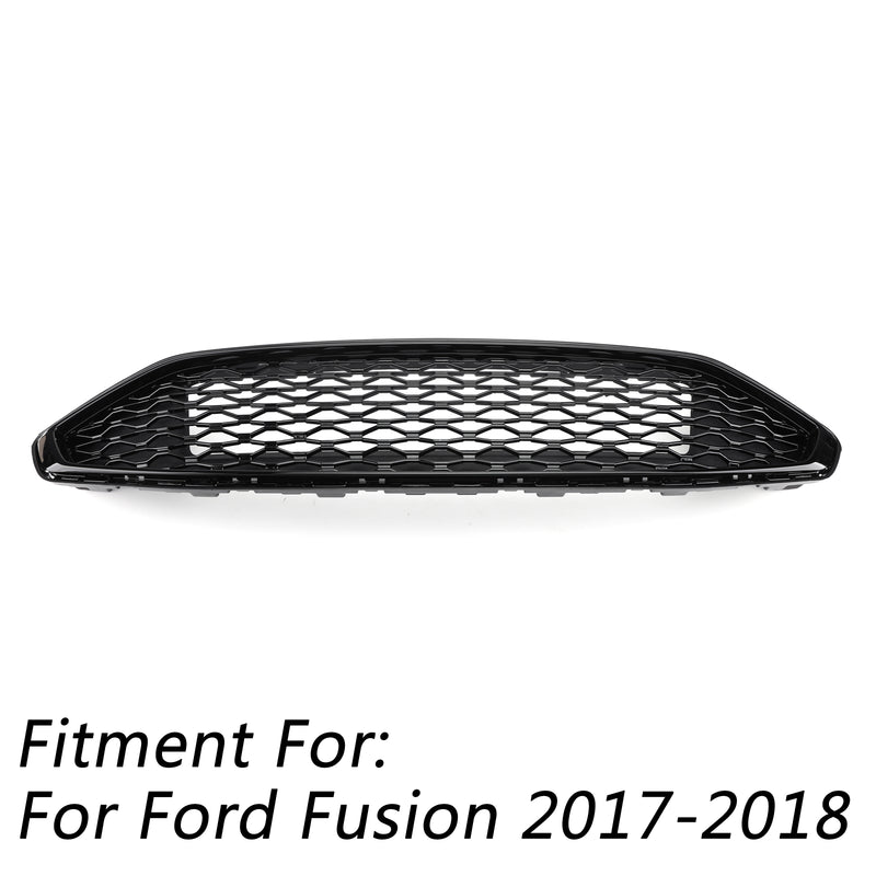 Fusion 2017-2018 Ford Front Bumper Grille Honeycomb Trim Gloss Black Grill Replacement Grille Generic