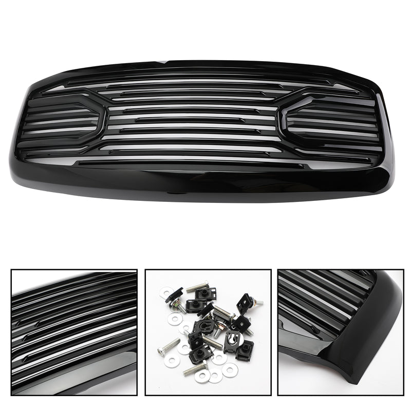 Front Black Big Horn Grille+Replacement Shell For 2006-2009 RAM 2500+3500 Generic