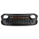 JL 2018-2021 Wrangler Front Bumper Grill Replacement Grille with 5 Amber Light Generic