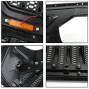 JL 2018-2021 Wrangler Front Bumper Grill Replacement Grille with 5 Amber Light Generic