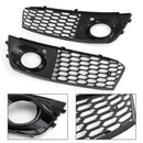 A4 B8 2009-2012 Audi Pair Honeycomb Mesh Fog Light Open Vent Grill Replacement Grille Intake Generic