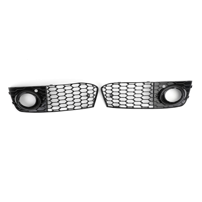 A4 B8 2009-2012 Audi Pair Honeycomb Mesh Fog Light Open Vent Grill Replacement Grille Intake Generic