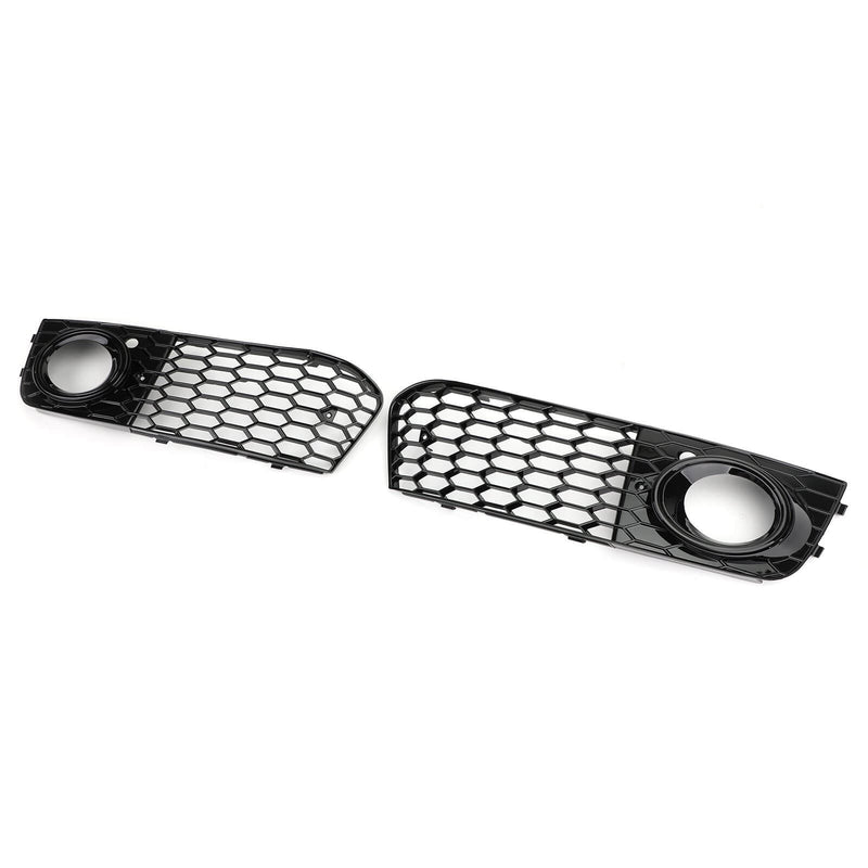 A4 B8 2009-2012 Audi Pair Honeycomb Mesh Fog Light Open Vent Grill Replacement Grille Intake Generic