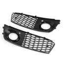 A4 B8 2009-2012 Audi Pair Honeycomb Mesh Fog Light Open Vent Grill Replacement Grille Intake Generic