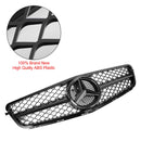 Benz 2008-2014 C-Class W204 C300 C350 w/LED Front Bumper Grille Grill