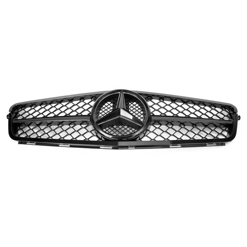 Benz 2008-2014 C-Class W204 C300 C350 w/LED AMG Front Bumper Grille Grill