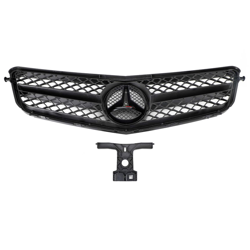 Benz 2008-2014 C-Class W204 C300 C350 w/LED Front Bumper Grille Grill