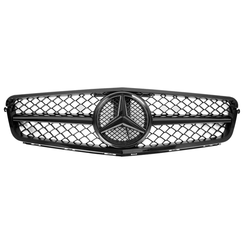 Benz 2008-2014 C-Class W204 C300 C350 w/LED AMG Front Bumper Grille Grill