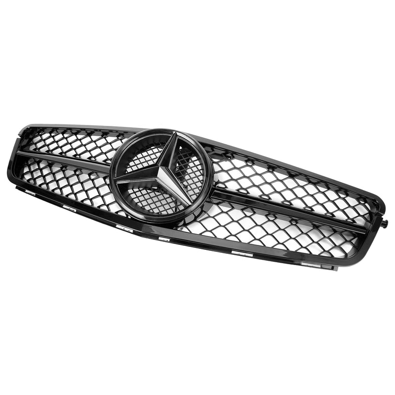 Benz 2008-2014 C-Class W204 C300 C350 w/LED AMG Front Bumper Grille Grill