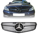2008-2014 Benz C-Class (W204) C180 C200 C250 C350 Front Grille Grill Black Chrome Generic