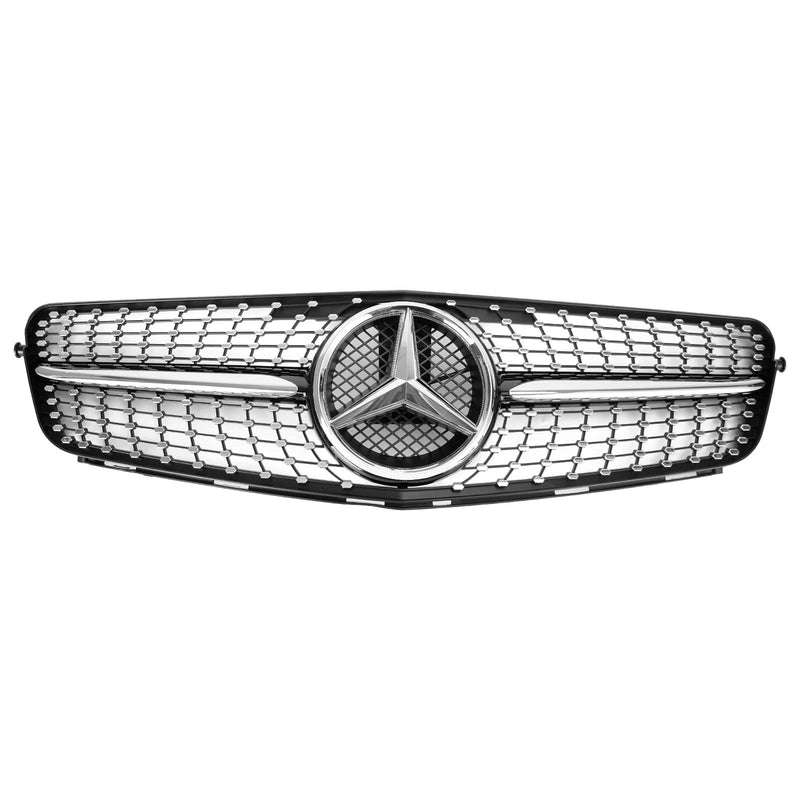 2008-2014 C-Class Benz W204 C300 C350 LED Diamond Front Bumper Grille Grill