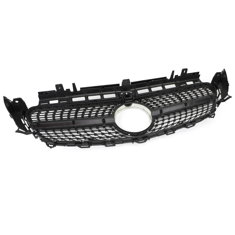 W213 E300 E400 2016-2019 Mercedes Benz Diamond Silver Border Front Grill Replacement Grille