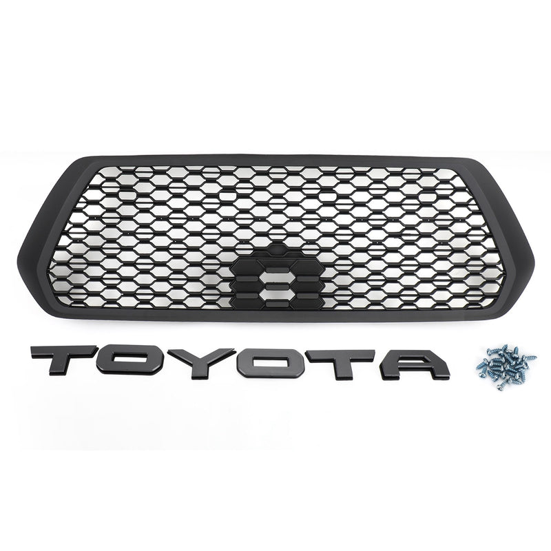 2016-2023 Toyota Tacoma PT228-35170 TRD PRO Style W/letter Matte Black Front Bumper Hood Grill Grille