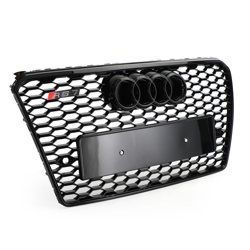 Audi A7/S7 2012-2015 Black RS7 Style Honeycomb Sport Mesh Hex Grille Grill