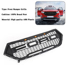 15-18 Ford Edge Black Raptor Style Front Bumper Grill Upper Grille + Amber LED Lights