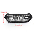 15-18 Ford Edge Black Raptor Style Front Bumper Grill Upper Grille + Amber LED Lights