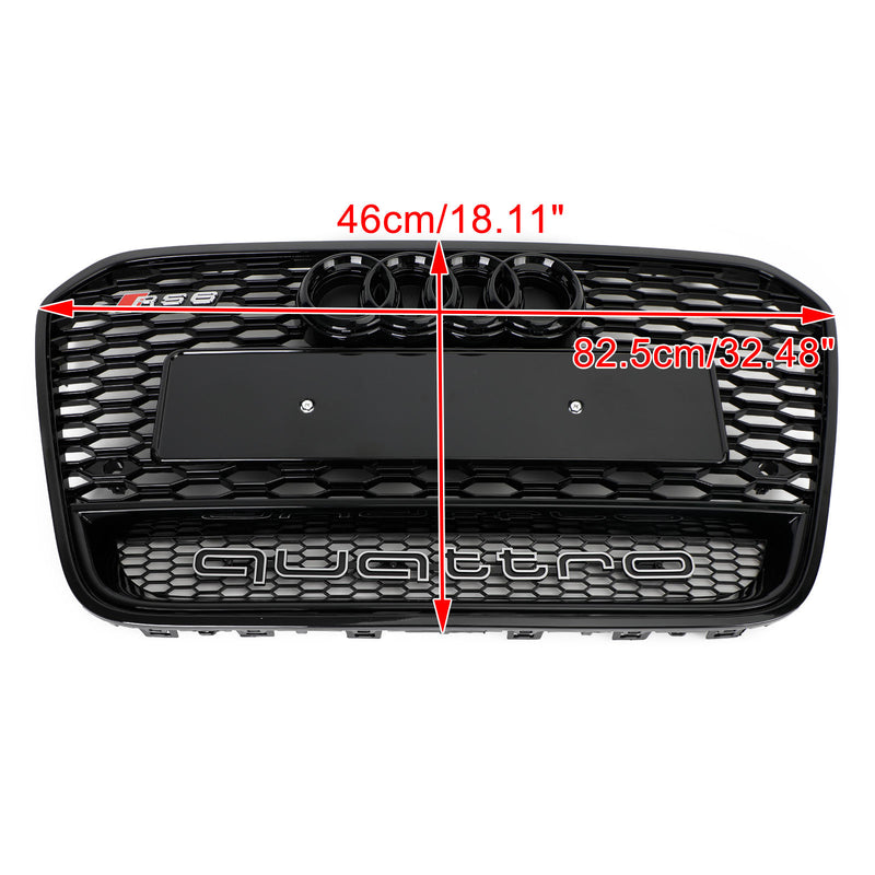 2012-2015 Audi A6 S6 C7 RS6 Style Front Mesh Honeycomb Grille Grill