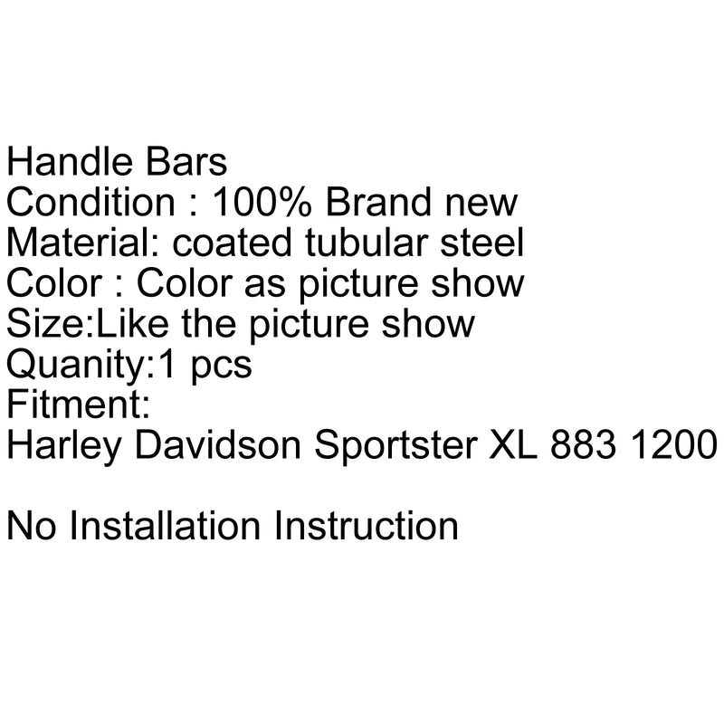 Handlebar Handlebars Fit for Harley Sportster XL 883 1200 Black Chrome