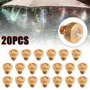 10-50pcs Brass Misting Nozzles Water Mister Sprinkle For Cooling System 0.016"