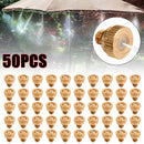 10-50pcs Brass Misting Nozzles Water Mister Sprinkle For Cooling System 0.016"