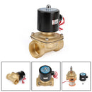 AC 220V G1-1/2" Brass Electric Solenoid Valve for Water Air Gas Normally Closed
