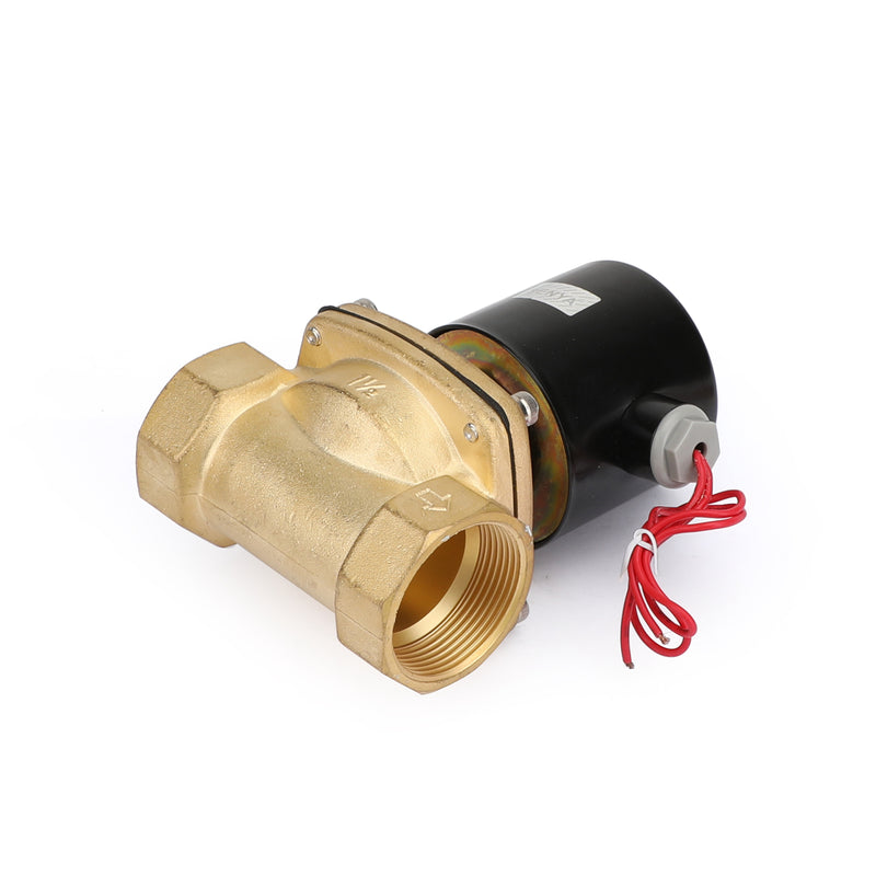 AC 220V G1-1/2" Brass Electric Solenoid Valve for Water Air Gas Normally Closed