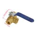 3 Way Ball Valve Three T Port Brass Female Type For Water Oil And Gas