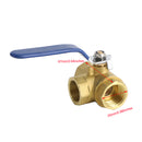 3 Way Ball Valve Three T Port Brass Female Type For Water Oil And Gas