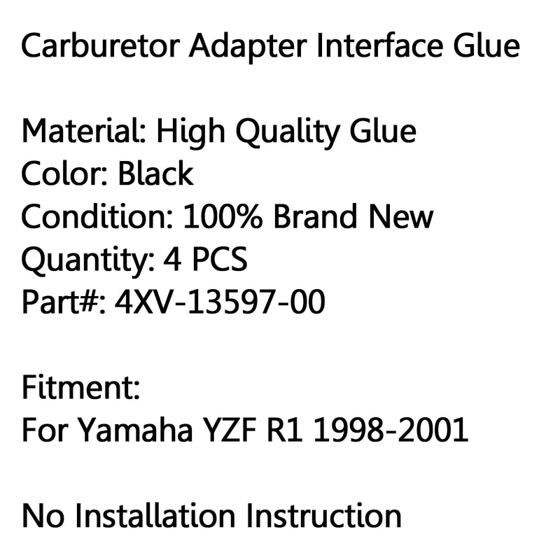 Intake Carburetor Interface Glue Air Joint For Yamaha YZF R1 1998-21 1999