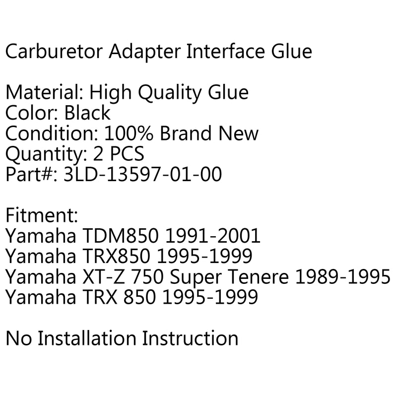 Carb Carburetor Intake Flange Boot Set For Yamaha Super Tenere XTZ75 1989-1995