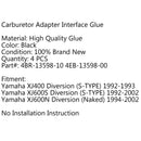 Intake Carburetor Carb Holder Boot For Yamaha XJ4 Diversion (S-TYPE) 1992-1993