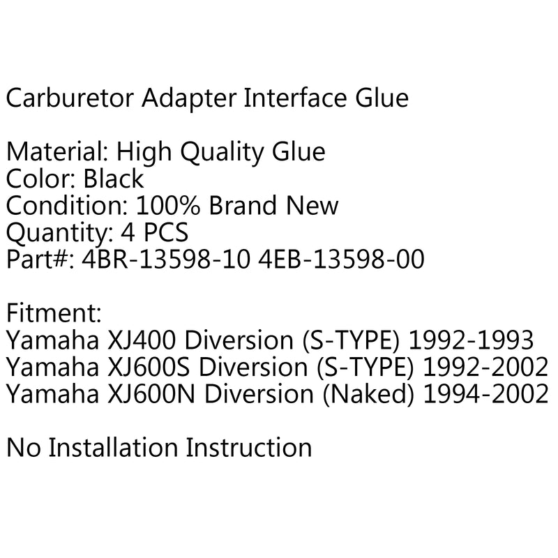 Intake Carburetor Carb Holder Boot For Yamaha XJ4 Diversion (S-TYPE) 1992-1993