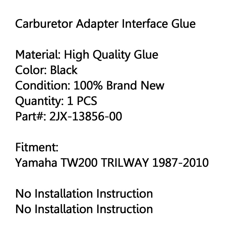 Intake Carburetor Interface Glue Air Joint For Yamaha TW2 TRILWAY 1987-21