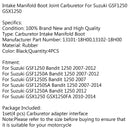 Carburetor Intake Manifold Boots Set For Suzuki GSF1250 Bandit 2007-2012 Generic