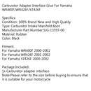 Carburetor Holder Intake Manifold Boot For Yamaha YZ426F WR400F 2000-2002 WR426F Generic