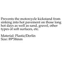 Plastic Aftermarket Motorcycle Kickstand Plate Biker'S Kick Stand Pad Black Generic