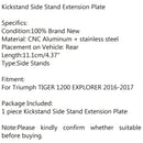 Explorer kickstand sidestand stand extension enlarger pad For Triumph Tiger 1200 Generic