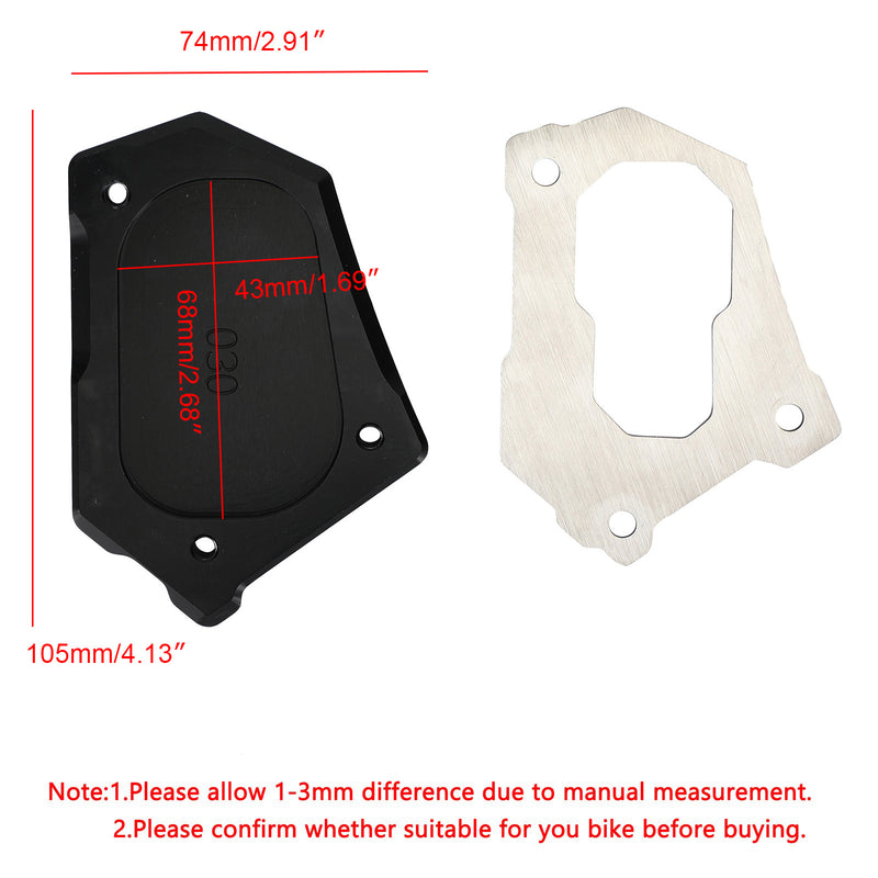 CNC Side Stand Extenesion Kickstand Enlarger Plate For BMW R1200GS ADV LC 14-16 Generic
