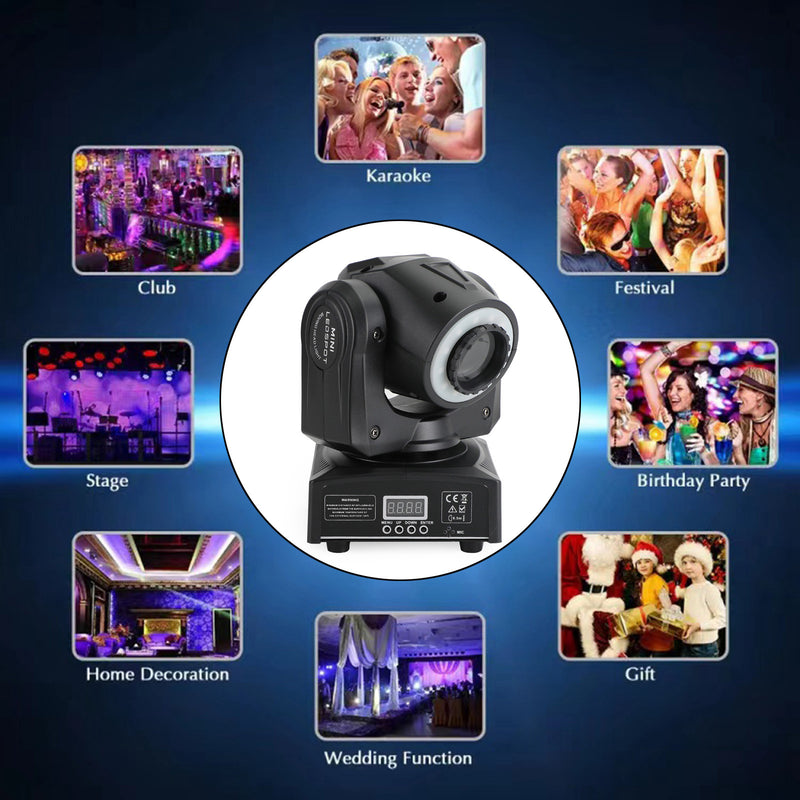 Moving Head Lights DJ Disco 100W LED DMX512 Beam RGBW GOBO Stage Lights