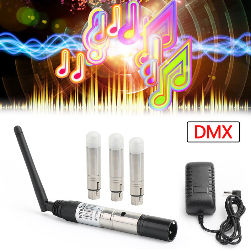 DMX512 Wireless Transmitter Receiver DMX Controller 2.4G Stage Lighting US