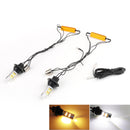 2pcs 1156 BA15S 2835 42-LED 30W Car Dual-Color Switchback DRL Turn Signal Light