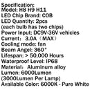 60W H8 H9 H11 6000K LED Headlight 12V Car Upgrade Conversion Bulbs Kit 6000LM Generic