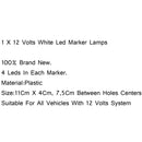 1 X 12V Marker White Side Front LED Light Trailer Truck Lorry Camper Van Bus Generic