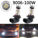 2x 9006 HB4 LED High Power 2323 100W Super White DRL Fog Light Lamp Bulbs 6000K