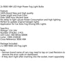2x 9006 HB4 LED High Power 2323 100W Super White DRL Fog Light Lamp Bulbs 6000K Generic