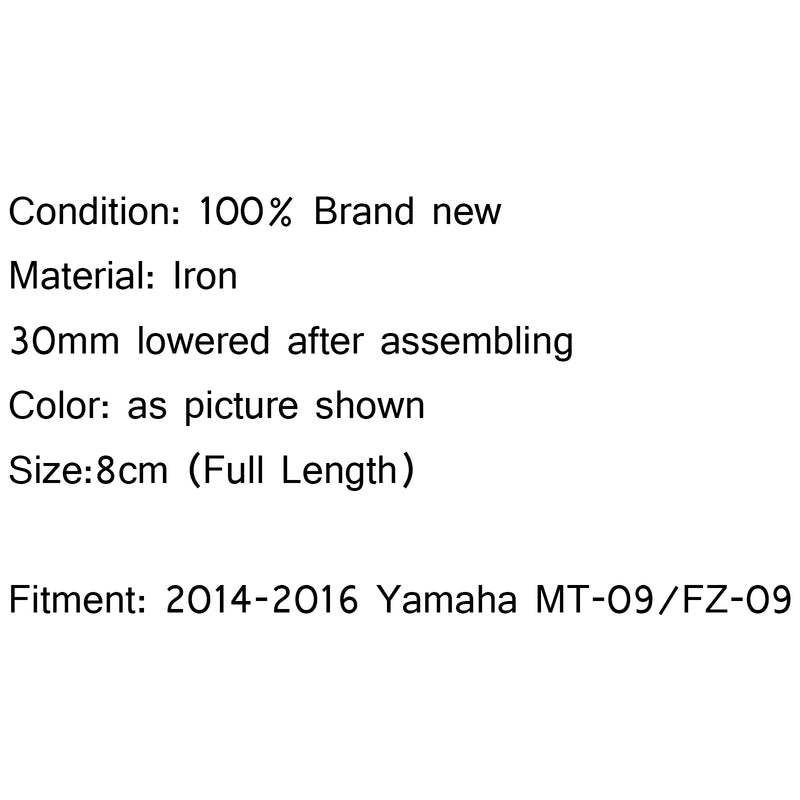 New 30mm Lowering Link Kit For 2014-2016 Yamaha MT-09 FZ-09 FZ MT 09 2015 Generic