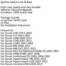 Ignition Switch Lock & Fuel Gas Cap Key For Ducati 1198 848 198 Monster12