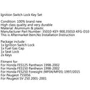 Ignition Switch Fuel Gas Cap Cover Key Lock Set For Honda FES 125 25 15