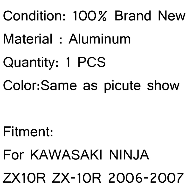 Aluminum Cooler Cooling Radiator For KAWASAKI NINJA ZX10R ZX-10R 2006-2007 Generic